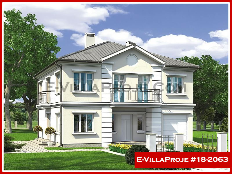 CVL-18-2063 • 241 m² 5+1 Dubleks Çelik Villa - Mimari Kat Planı ve Dış Cephe