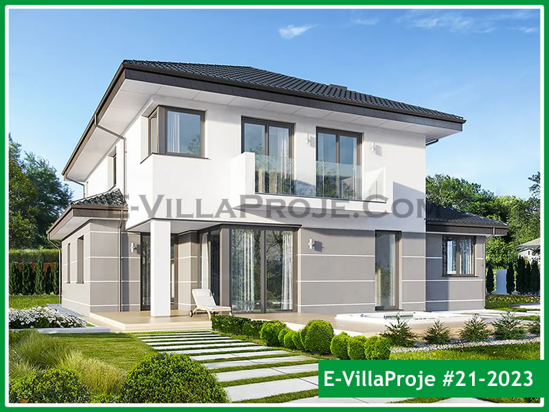 CVL-21-2023 • 242 m² 5+1 Dubleks Çelik Villa - Mimari Kat Planı ve Dış Cephe