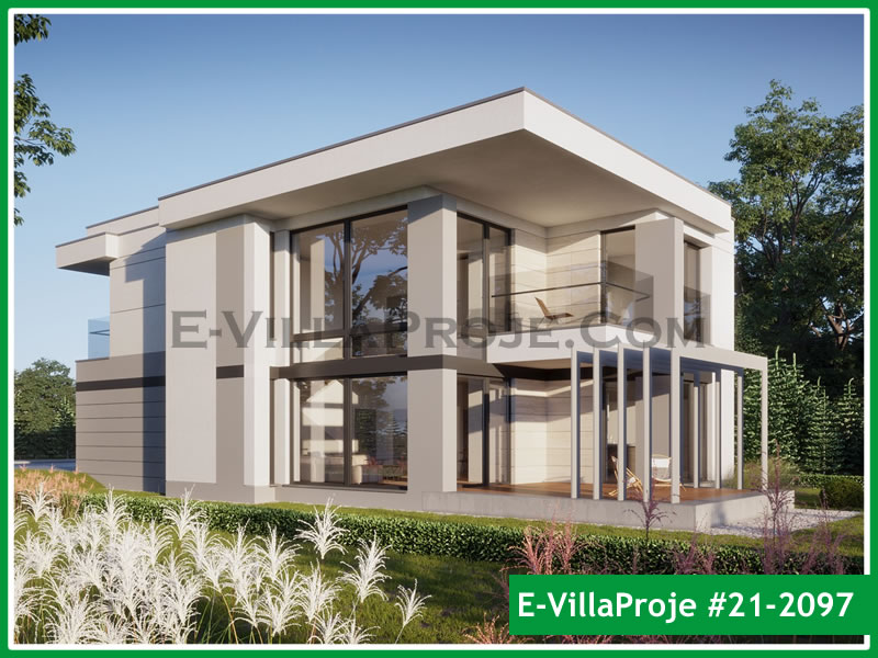 CVL-21-2097 • 243 m² 5+1 Dubleks Çelik Villa - Mimari Kat Planı ve Dış Cephe