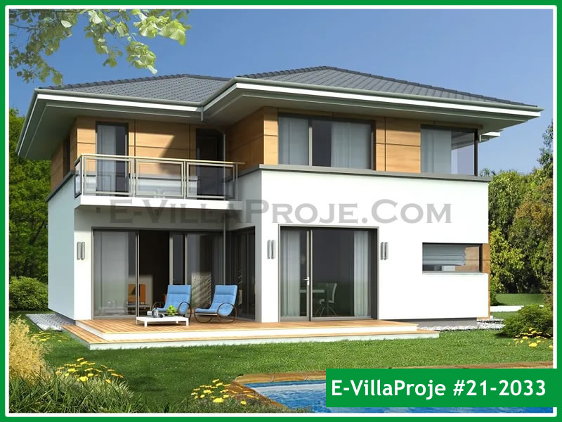 CVL-21-2033 • 245 m² 5+1 Dubleks Çelik Villa - Mimari Kat Planı ve Dış Cephe