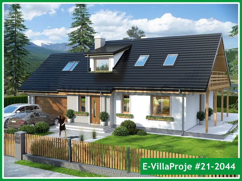 CVL-21-2044 • 246 m² 5+1 Dubleks Çelik Villa - Mimari Kat Planı ve Dış Cephe