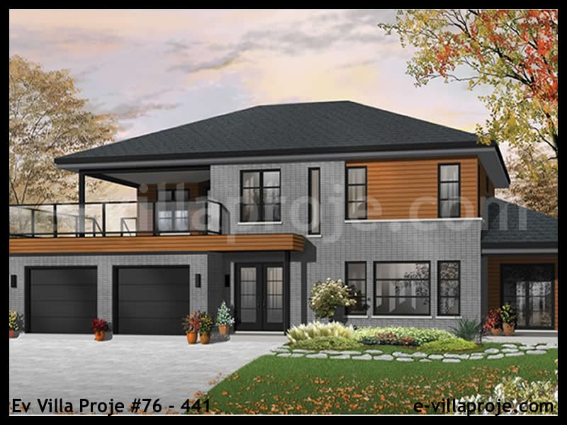 CVL-76-441 • 246 m² 5+1 Dubleks Çelik Villa - Mimari Kat Planı ve Dış Cephe