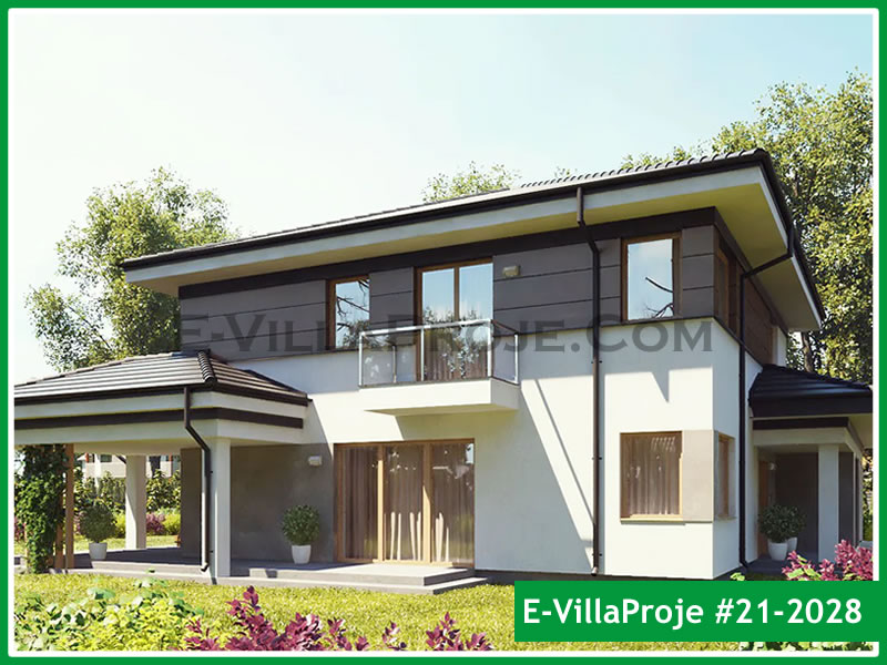 CVL-21-2028 • 247 m² 5+1 Dubleks Çelik Villa - Mimari Kat Planı ve Dış Cephe