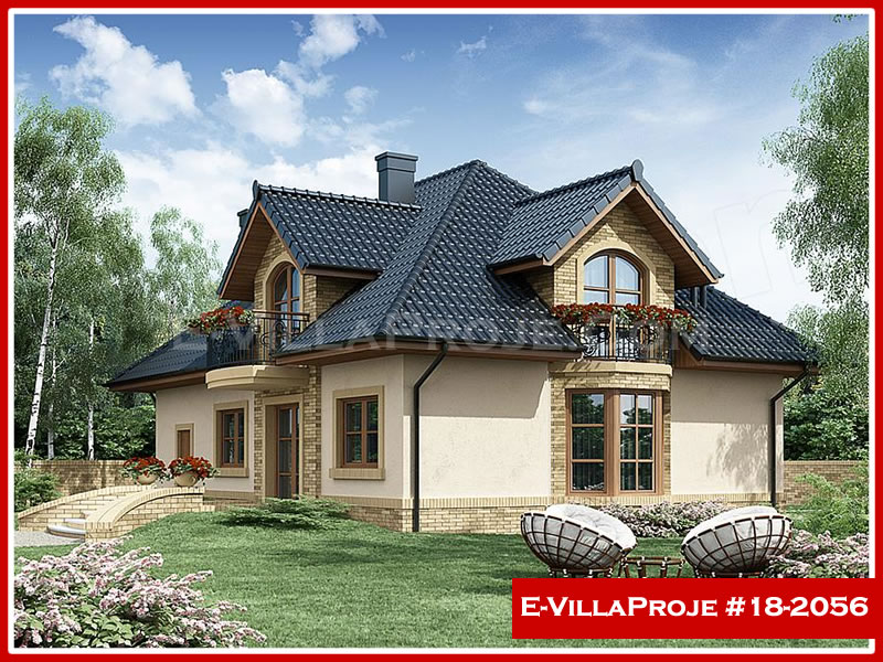 CVL-18-2056 • 248 m² 5+1 Dubleks Çelik Villa - Mimari Kat Planı ve Dış Cephe
