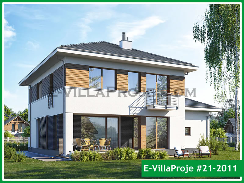 CVL-21-2011 • 250 m² 5+1 Dubleks Çelik Villa - Mimari Kat Planı ve Dış Cephe