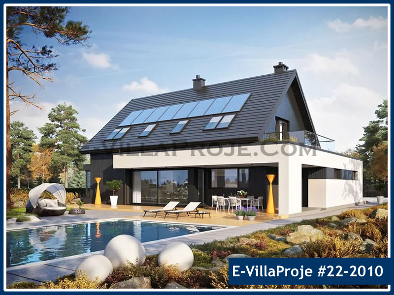 CVL-22-2010 • 251 m² 5+1 Dubleks Çelik Villa - Mimari Kat Planı ve Dış Cephe