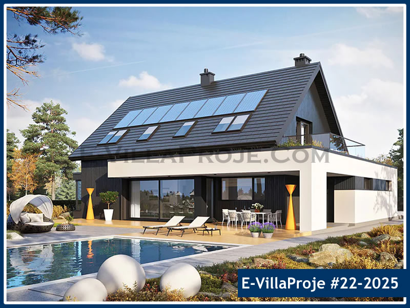 CVL-22-2025 • 251 m² 5+1 Dubleks Çelik Villa - Mimari Kat Planı ve Dış Cephe