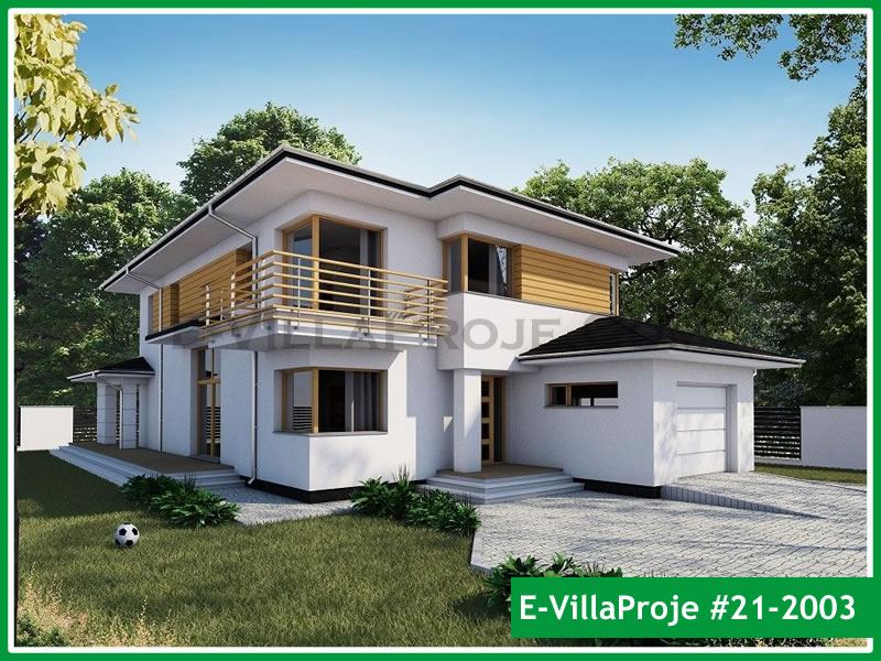 CVL-21-2003 • 251 m² 5+1 Dubleks Çelik Villa - Mimari Kat Planı ve Dış Cephe