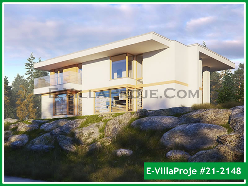 CVL-21-2148 • 251 m² 5+1 Dubleks Çelik Villa - Mimari Kat Planı ve Dış Cephe