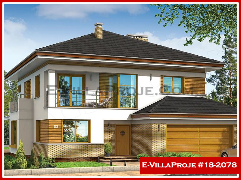 CVL-18-2078 • 252 m² 5+1 Dubleks Çelik Villa - Mimari Kat Planı ve Dış Cephe