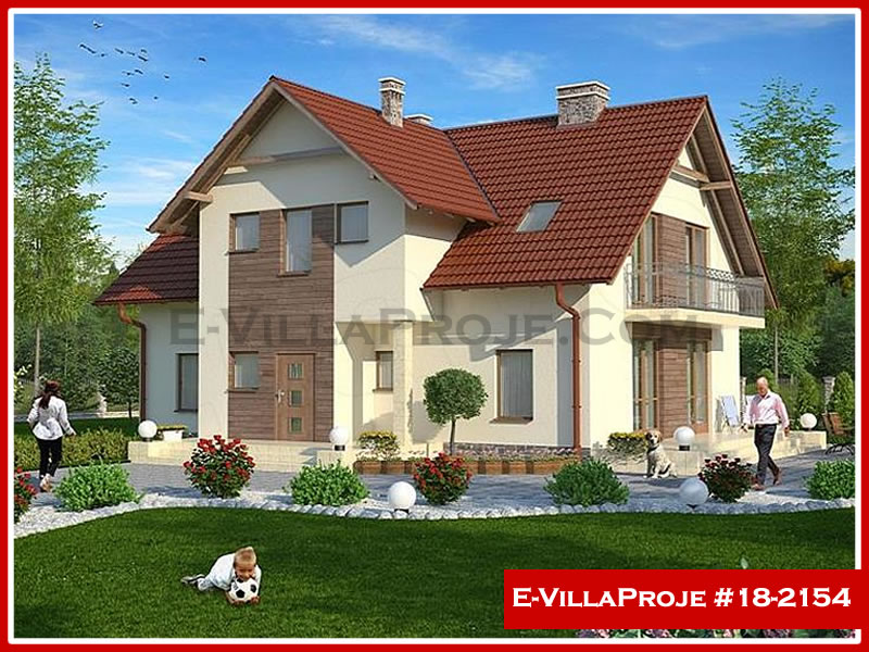 CVL-18-2154 • 254 m² 5+1 Dubleks Çelik Villa - Mimari Kat Planı ve Dış Cephe