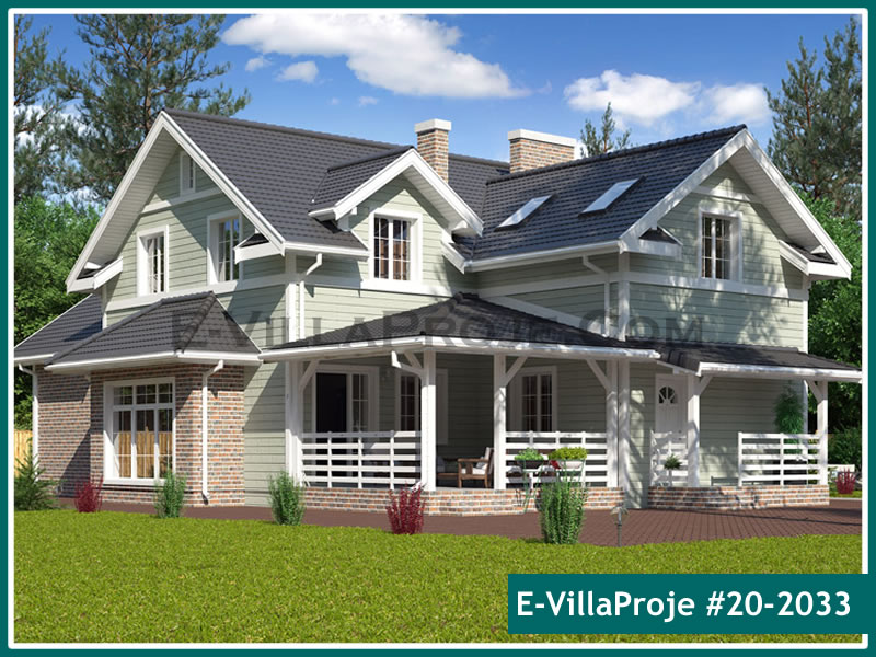 CVL-20-2033 • 255 m² 5+1 Dubleks Çelik Villa - Mimari Kat Planı ve Dış Cephe