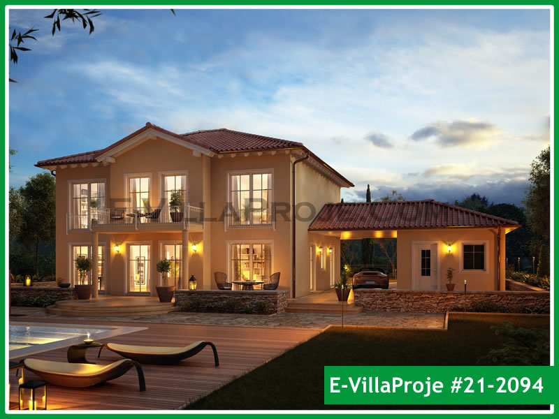 CVL-21-2094 • 255 m² 5+1 Dubleks Çelik Villa - Mimari Kat Planı ve Dış Cephe