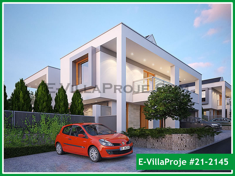 CVL-21-2145 • 255 m² 5+1 Dubleks Çelik Villa - Mimari Kat Planı ve Dış Cephe