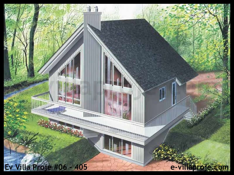 CVL-06-405 • 255 m² 5+1 Tripleks Çelik Villa - Mimari Kat Planı ve Dış Cephe