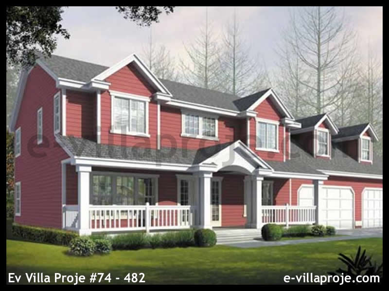 CVL-74-482 • 257 m² 5+1 Dubleks Çelik Villa - Mimari Kat Planı ve Dış Cephe