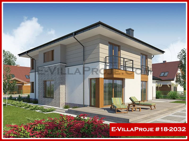 CVL-18-2032 • 257 m² 5+1 Dubleks Çelik Villa - Mimari Kat Planı ve Dış Cephe