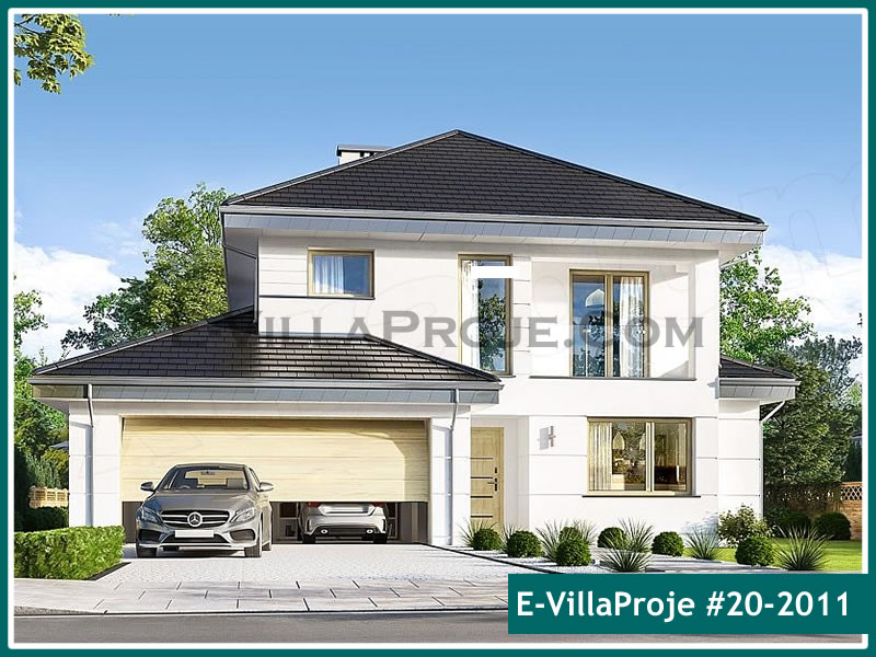 CVL-20-2011 • 257 m² 5+1 Dubleks Çelik Villa - Mimari Dış Cephe ve Kat Planı