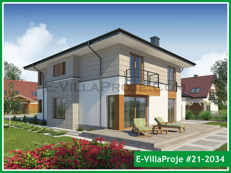 CVL-21-2034 • 259 m² 5+1 Dubleks Çelik Villa - Mimari Kat Planı ve Dış Cephe