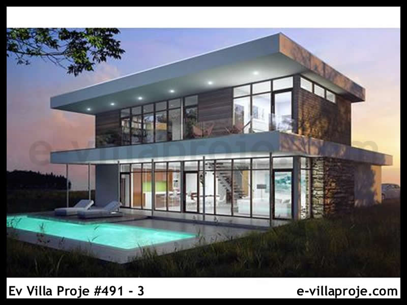 CVL-491-3 • 260 m² 5+1 Dubleks Çelik Villa - Mimari Kat Planı ve Dış Cephe