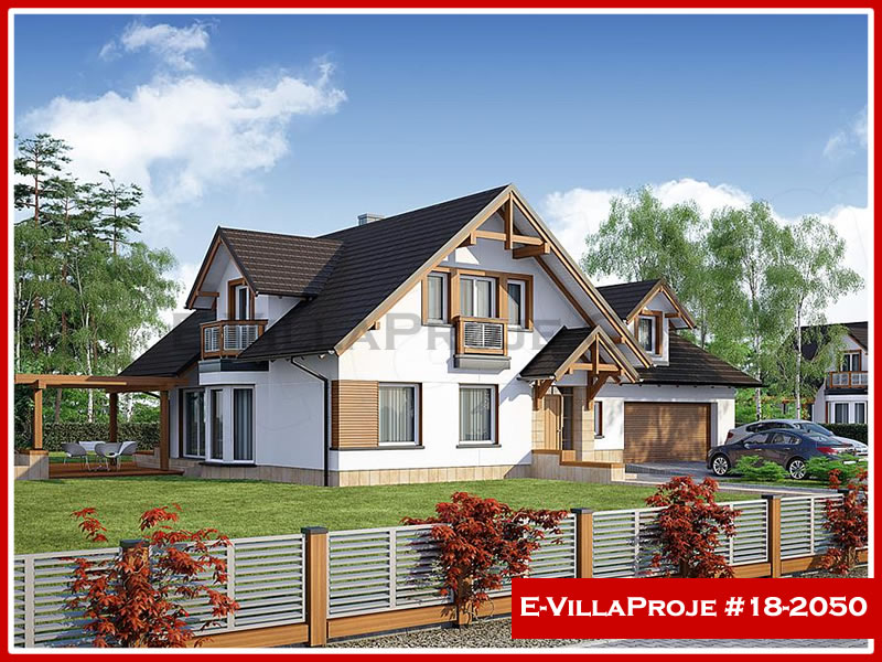 CVL-18-2050 • 263 m² 5+1 Dubleks Çelik Villa - Mimari Kat Planı ve Dış Cephe