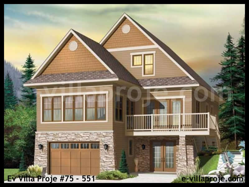 CVL-75-551 • 264 m² 5+1 Tripleks Çelik Villa - Mimari Kat Planı ve Dış Cephe
