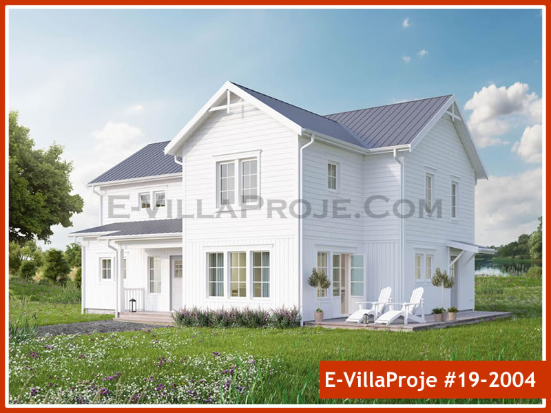 CVL-19-2004 • 265 m² 5+1 Dubleks Çelik Villa - Mimari Kat Planı ve Dış Cephe