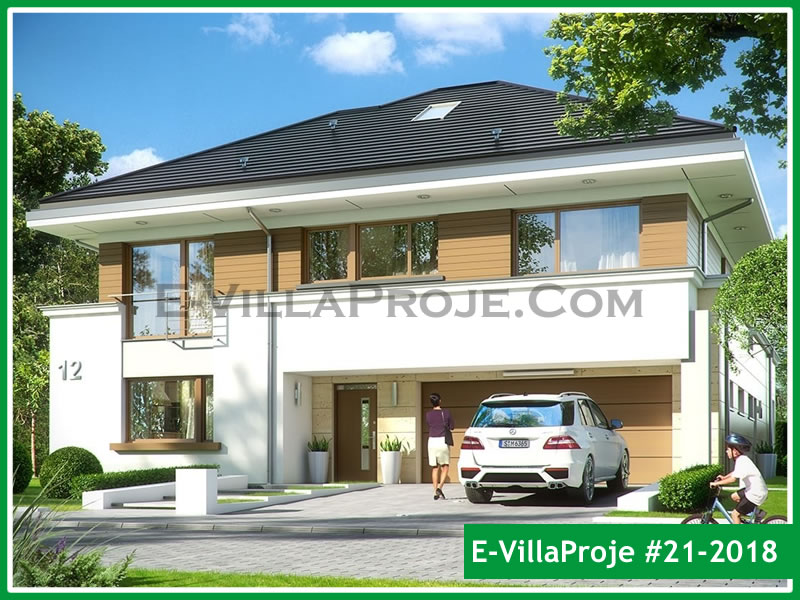 CVL-21-2018 • 265 m² 5+1 Dubleks Çelik Villa - Mimari Kat Planı ve Dış Cephe