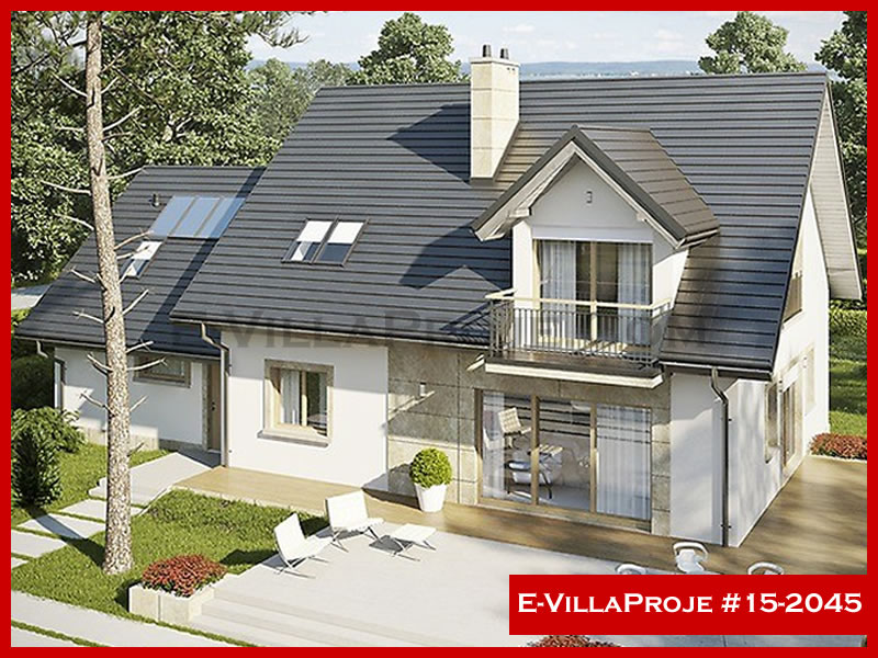 CVL-15-2045 • 265 m² 5+1 Tek Katlı Çelik Villa - Mimari Kat Planı ve Dış Cephe