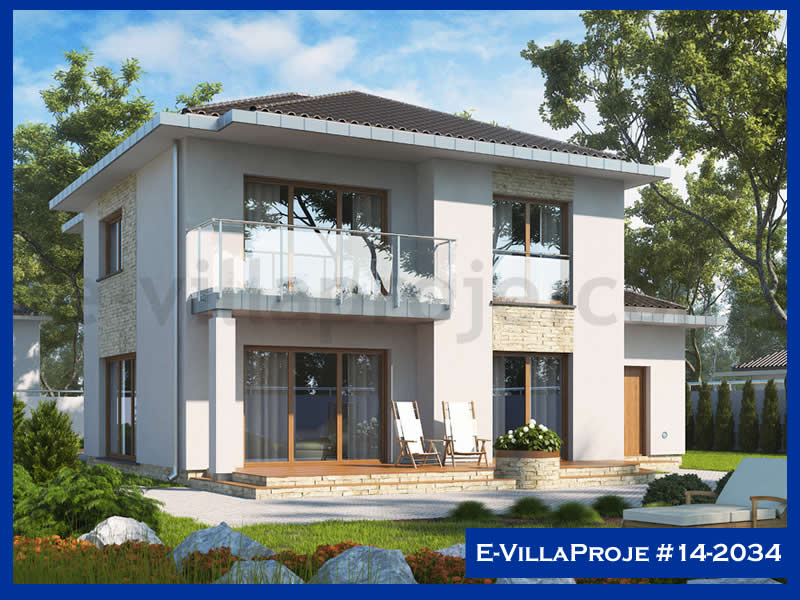 CVL-14-2034 • 266 m² 5+1 Dubleks Çelik Villa - Mimari Kat Planı ve Dış Cephe