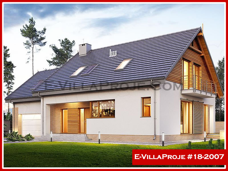 CVL-18-2007 • 266 m² 5+1 Dubleks Çelik Villa - Mimari Kat Planı ve Dış Cephe