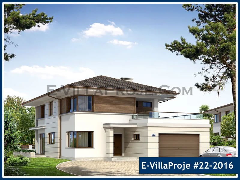 CVL-22-2016 • 267 m² 5+1 Dubleks Çelik Villa - Mimari Kat Planı ve Dış Cephe