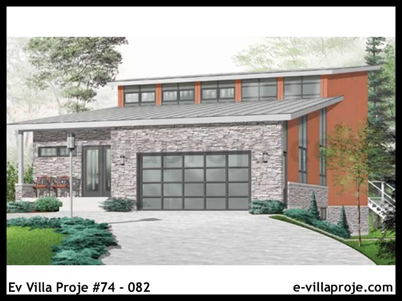 CVL-74-082 • 267 m² 5+1 Tripleks Çelik Villa - Mimari Kat Planı ve Dış Cephe