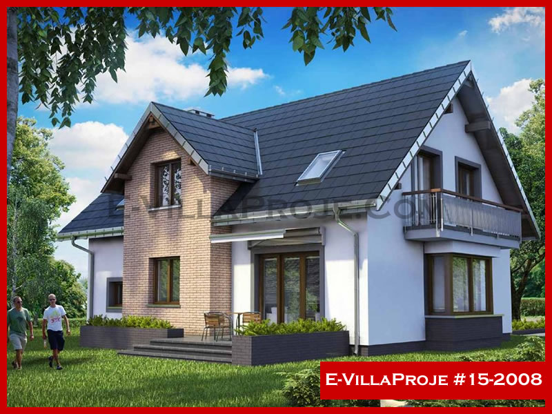 CVL-15-2008 • 270 m² 5+1 Dubleks Çelik Villa - Mimari Kat Planı ve Dış Cephe