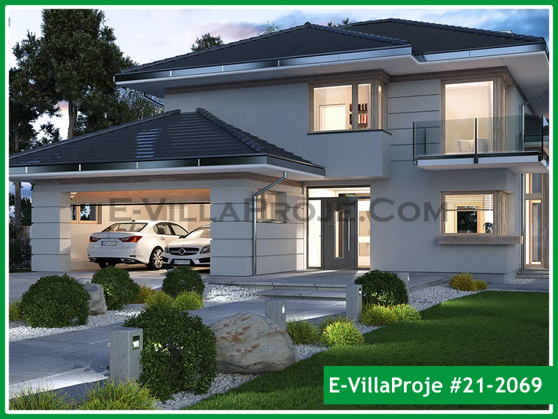 CVL-21-2069 • 270 m² 5+1 Dubleks Çelik Villa - Mimari Kat Planı ve Dış Cephe