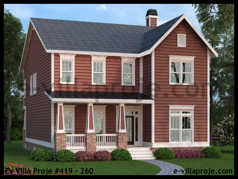 CVL-419-260 • 271 m² 5+1 Dubleks Çelik Villa - Mimari Kat Planı ve Dış Cephe