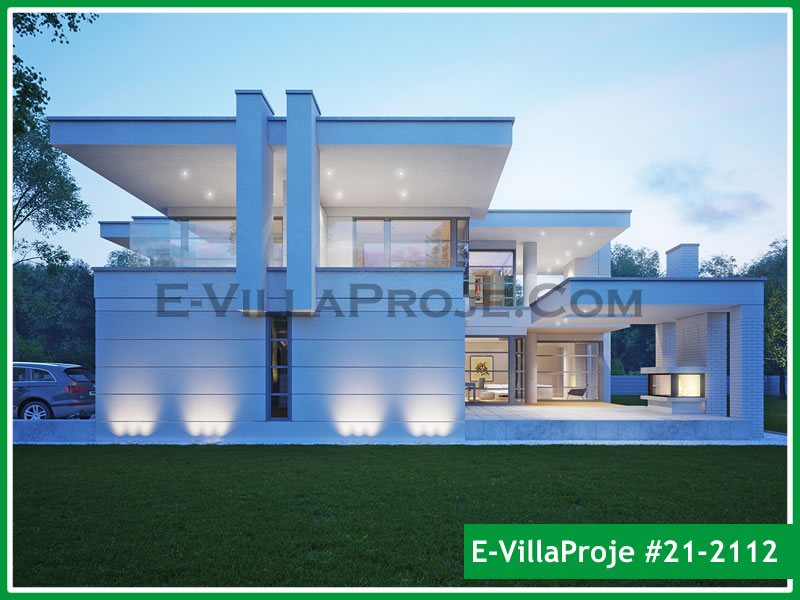 CVL-21-2112 • 272 m² 5+1 Dubleks Çelik Villa - Mimari Kat Planı ve Dış Cephe