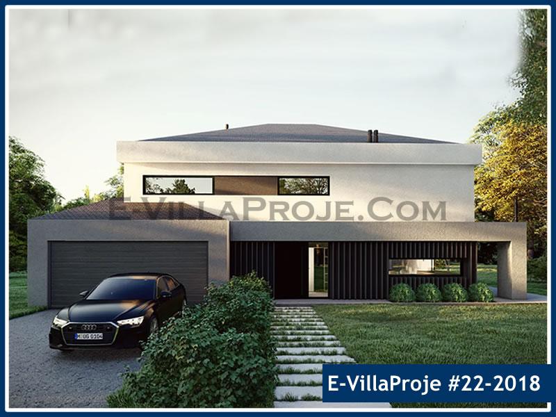 CVL-22-2018 • 277 m² 5+1 Dubleks Çelik Villa - Mimari Kat Planı ve Dış Cephe