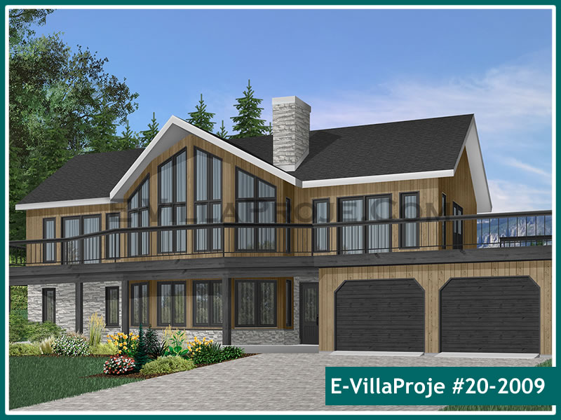 CVL-20-2009 • 279 m² 5+1 Dubleks Çelik Villa - Mimari Kat Planı ve Dış Cephe
