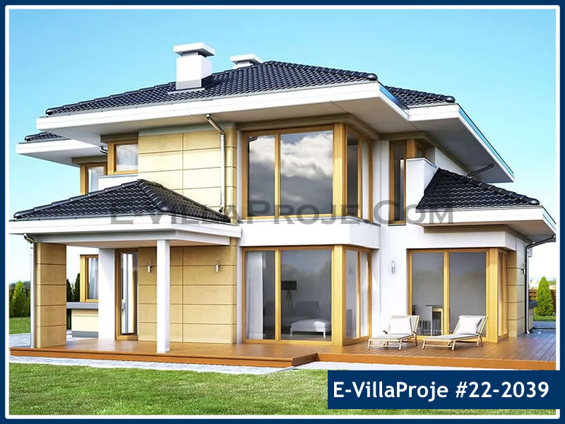 CVL-22-2039 • 279 m² 5+1 Dubleks Çelik Villa - Mimari Kat Planı ve Dış Cephe