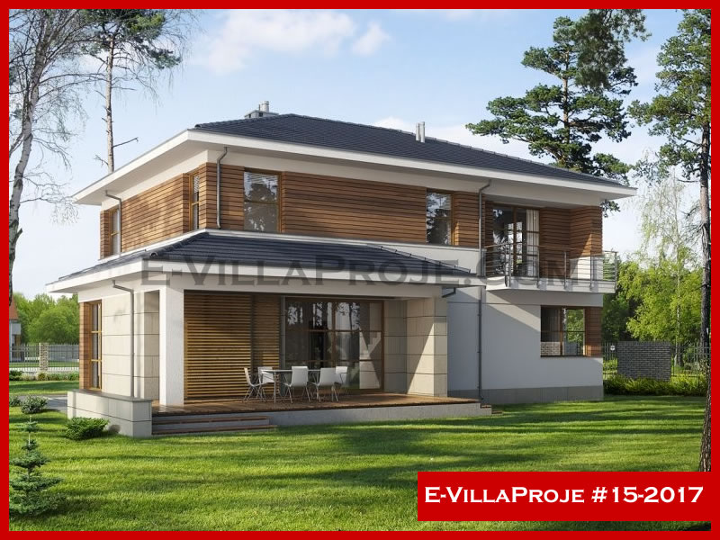 CVL-15-2017 • 280 m² 5+1 Dubleks Çelik Villa - Mimari Kat Planı ve Dış Cephe