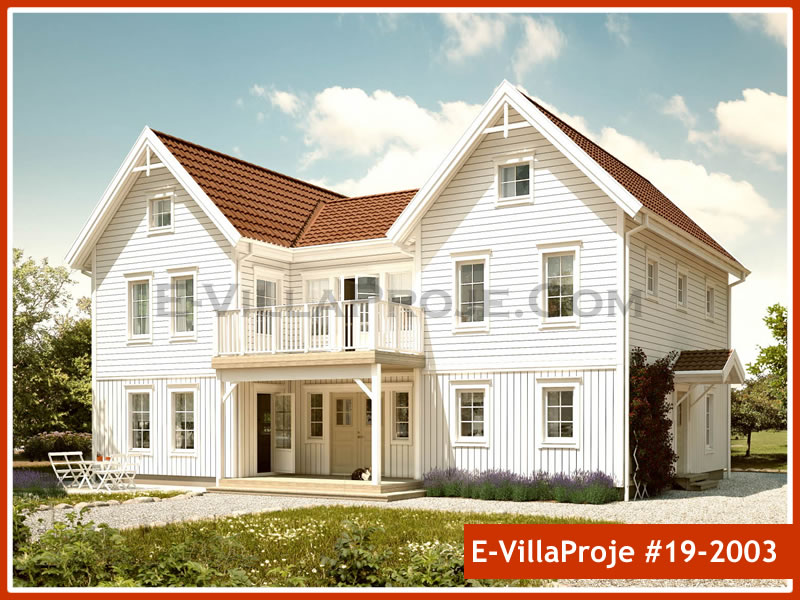 CVL-19-2003 • 280 m² 5+1 Dubleks Çelik Villa - Mimari Kat Planı ve Dış Cephe
