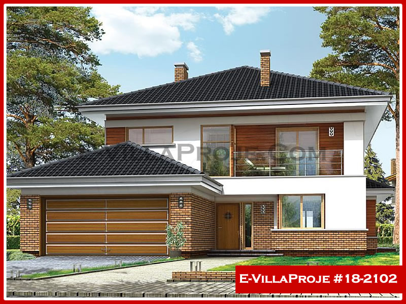 CVL-18-2102 • 280 m² 5+1 Dubleks Çelik Villa - Mimari Kat Planı ve Dış Cephe