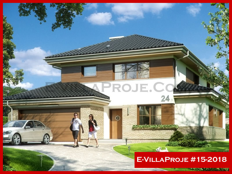 CVL-15-2018 • 284 m² 5+1 Dubleks Çelik Villa - Mimari Kat Planı ve Dış Cephe
