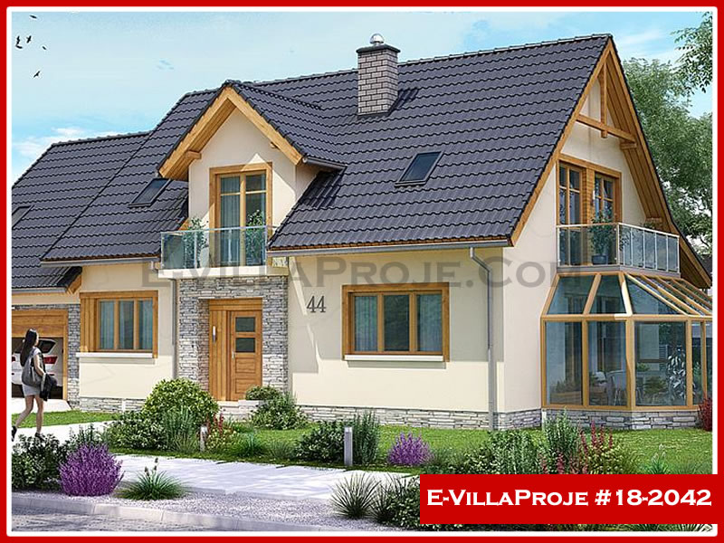 CVL-18-2042 • 285 m² 5+1 Dubleks Çelik Villa - Mimari Kat Planı ve Dış Cephe