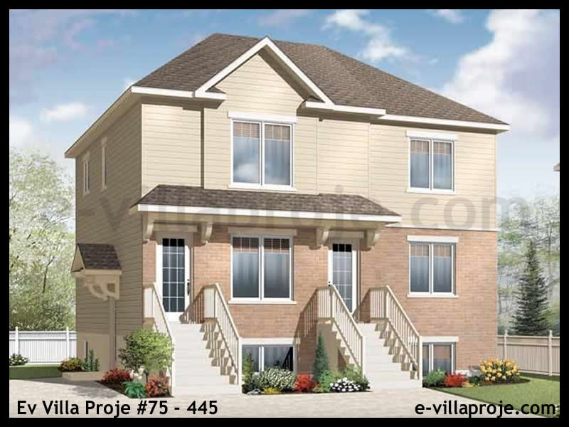 CVL-75-445 • 286 m² 5+1 Tripleks Çelik Villa - Mimari Kat Planı ve Dış Cephe
