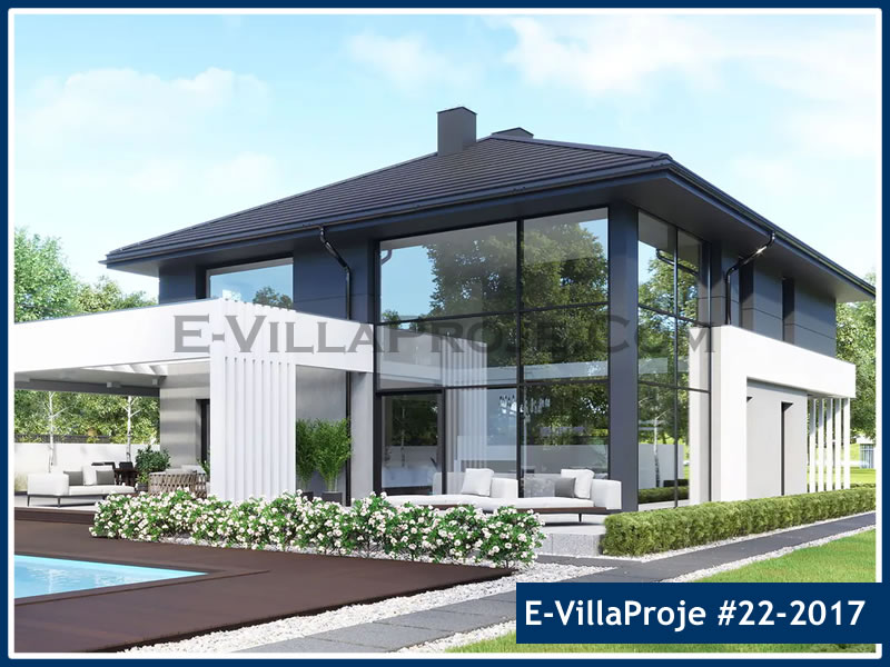 CVL-22-2017 • 296 m² 5+1 Dubleks Çelik Villa - Mimari Kat Planı ve Dış Cephe