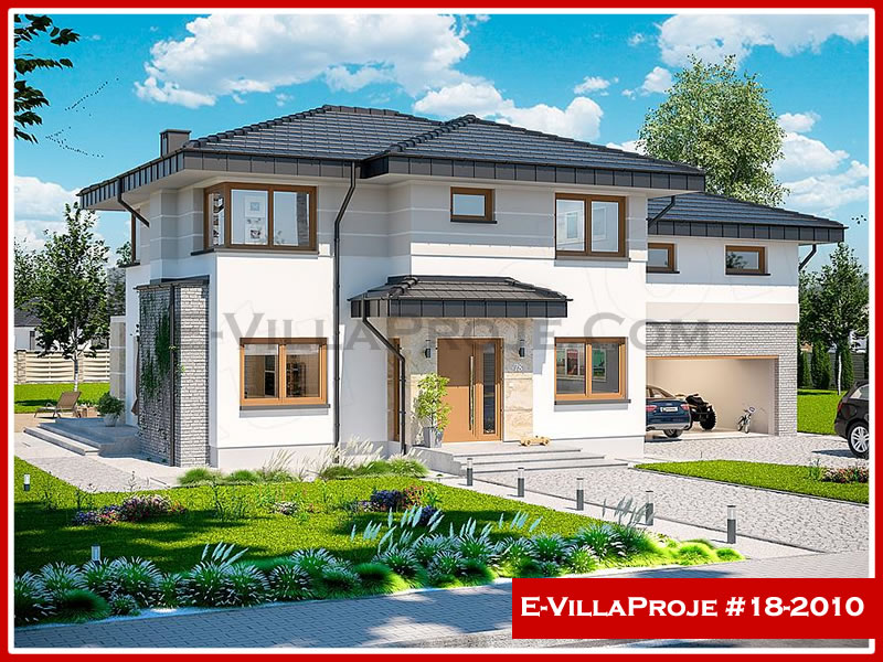 CVL-18-2010 • 297 m² 5+1 Dubleks Çelik Villa - Mimari Kat Planı ve Dış Cephe