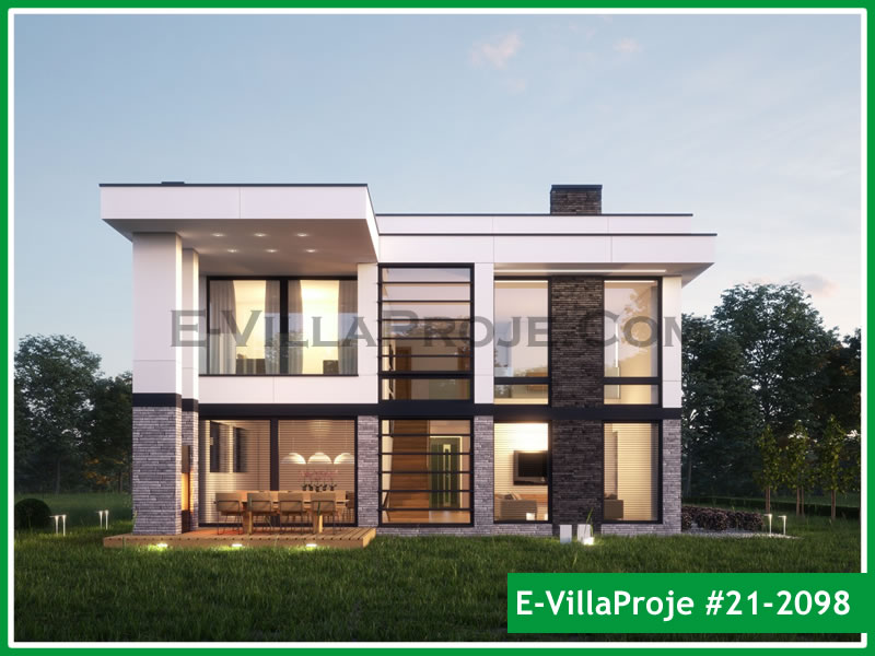 CVL-21-2098 • 299 m² 5+1 Dubleks Çelik Villa - Mimari Kat Planı ve Dış Cephe