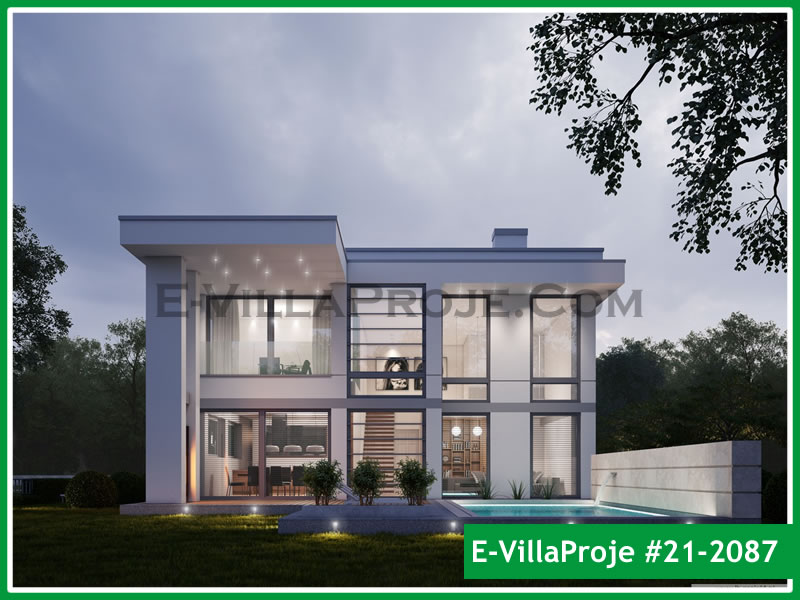 CVL-21-2087 • 300 m² 5+1 Dubleks Çelik Villa - Mimari Kat Planı ve Dış Cephe